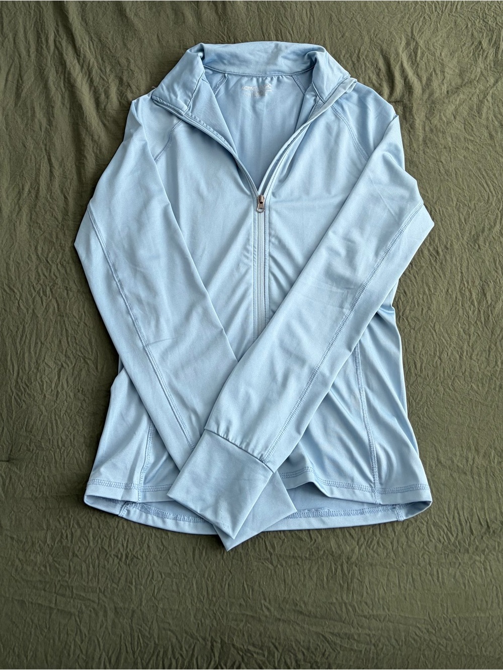 Active Basic Light Blue Full-Zip Jacket